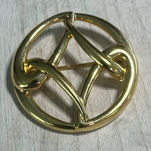 MONET gold tone brooch pin